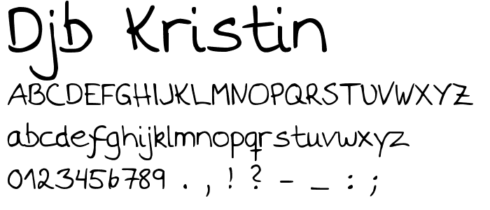 DJB KRISTIN font
